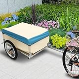 Gdetnysty FahrradanhäNger 50Kg Traglast Faltbar 15.55 Zoll RäDer Wasserdicht PVC Stoff...