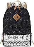 5 ALL Damen Herren Neu Fashion Ethnischen Stil Blumendruck-Art Canvas Rucksack Schulrucksack...