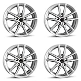 4x Borbet Felgen Alufelgen W 7x17 ET40 5x114,3 crystal silver kompatibel mit BYD Atto 3