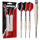 RUTHLESS Eagles Dart-Set mit Stahlspitze, Messing mit glattem Fass-Design, Dart-Flights und Schäfte...