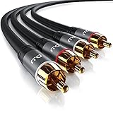 CSL - Stereo Cinch Audio Kabel - 1,5m Meter - 2X Cinch zu 2X Cinch Audiokabel - AUX Eingänge -...