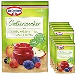 Dr. Oetker Gelierzucker mit Süßungsmittel aus Stevia, 10er Pack (10 x 350 g) - für Konfitüren...