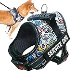 Reflektierende Hundeweste, verstellbare Sicherheits-reflektierende Weste mit Silikongriff,...