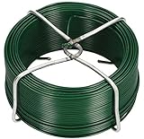 KOTARBAU® Gartendraht Ø 1,6 mm 50m PVC Draht Grün Bindedraht ummantelt Blumendraht Grün...