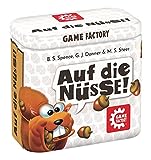 Game Factory 646273 Auf die Nüsse, das knackige Würfelspiel, Mini-Spiel in handlicher Metalldose,...