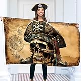 Pirate Flag – Jolly Roger Flag with Pirate Map - Double-sided Print – 110Den polyester - Double...