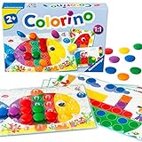 Ravensburger Kinderspiele 20832 - Colorino - Kinderspiel zum Farbenlernen, Mosaik Steckspiel,...