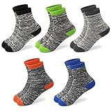 SPTRAMLE Jungen dicke socken 5 Paar für Winter socken Thermo socken Jungen Mädchen kinder 23-26...