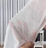 casavelo Gardine Vorhang, Glatt Genäht oder mit Kräuselband, Wohnzimmer Gardine, Küche Vorhang,...