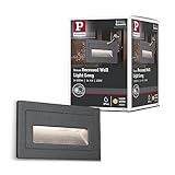 Paulmann 94383 LED Außenleuchte Wandeinbauleuchte Long IP65 103x58mm eckig incl. 1x4 Watt Schwarz...