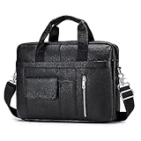 BAGZY Laptoptasche 15.6 Zoll Aktentasche Umhängetasche Geschenk für Männer Handtasche Echtes...