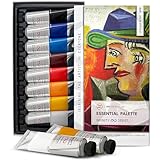 ZenART Professionelles Ölfarben-Set - 8x große 50ml Tuben - Essential Palette für Künstler,...