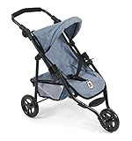 Bayer Chic 2000 - 61250 - Puppenbuggy Lola, Jogging-Buggy, Puppenjogger, Puppenwagen, Jeans blau, 70...