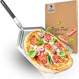 HONH - Pizzaschieber Edelstahl - Extra große Schaufel (33 x 38 cm) - Premium Pizzaschaufel mit...