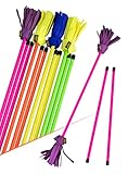 Juggle Dream Neo Flowerstick Set inkl. Handstäbe. Fiberglasstock, Silicone Grip, Wildlederfransen....