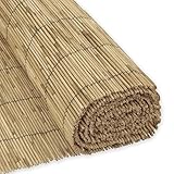 ESTO Sichtschutzmatte aus natürlichem Bambus für den Außenbereich, Sichtschutz für Garten,...