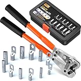 SOMELINE Crimpzange Kabelschuhe Set, Rohrkabelschuh Zange 6-50mm², Ringkabelschuhe Verzinnte...