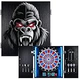 Yirinatek Dartscheibe Elektronisch, Dekoratives Elektronische Dartscheibe Schrank-Set [12 Bronze...