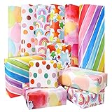 Fanshiontide 6 Pcs Geschenkpapier Geburtstag, geschenkpapier kinder Recycelbares Geschenkpapier DIY...