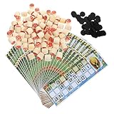 SOPOTUTU Russisches Lotto Spielset aus Holz Klassisches Bingo mit Nummerierten Karten Kompaktes...