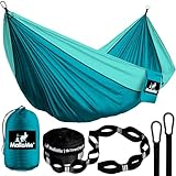 MalloMe Einzel Hängematte (285 x 140cm) Ultraleichte Reise Camping Hängematten für Outdoor 2...