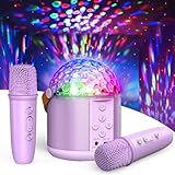 Dislocati Karaoke Anlage mit 2 Bluetooth Mikrofonen, Musik Geschenk Spielzeug Mädchen 3-15 Jahre,...