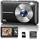 Digitalkamera 1080P 44MP Fotokamera 16X Digitalzoom Kamera, Vlogging Fotoapparat Kompaktkamera mit...