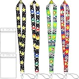 GTOTd Cartoon Kids Lanyard Kinder Schlüsselband (4 Pcs) with ID Badge Holder Ausweishalter...