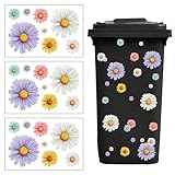 Mülleimer Blumen Aufkleber, 3 Blätter Mülltonnen Aufkleber Blumen Daisy Aufkleber für...