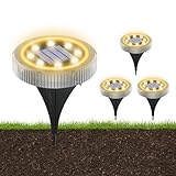 Generisch Solar-Gartenleuchten,Solar-Außenleuchten - 8LED helle Bodeneinbauleuchten -...