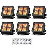 Starlitflow 6PCS 40W IP65 LED Par Strahler Akku, RGBWA UV Wasserdicht Bühnenlicht Outdoor...
