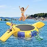 Aufblasbares Wassersee-Trampolin, Rutschen-Wassertrampolin, aufblasbare Hüpf-Schwimmplattform mit...