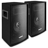 Vonyx SL8 PA Lautsprecher Passiv Set, 2x 400 Watt Partyboxen Set, 8 Zoll Passiv, Disco, DJ Party...