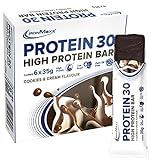 IronMaxx Protein 30 Eiweißriegel - Cookies und Cream 6 Stück | palmölfreier und glutenfreier...