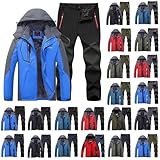 Herren-Winter-Set mit Kapuze, Wanderhose, wasserdicht, Outdoorjacke, Sportmantel, Winter, warm,...