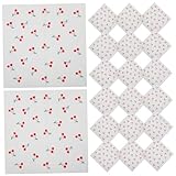 OFFSCH 20 Stück Wasserfestes Blumenstrauß Wrap Papier mit Kirschmuster Robustes Geschenkpapier...
