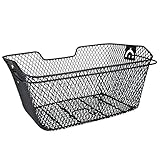 FISCHER Fahrradkorb für Gepäckträger, engmaschig, schwarz