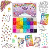 Rainbow Loom Schatztruhband-Set, Gummiband-Set mit Speed-Webstuhl, Doppelhaken-Werkzeug und...