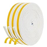 Dichtband Selbstklebend Gummidichtung 6mm x 3mm, NAVK 15m Dichtungsband für Tür Fenster Bad...