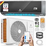 KESSER® Klimaanlage Set Split - mit WiFi/App Funktion Klimagerät - Kühlen A++/ Heizen A+ - 9000...