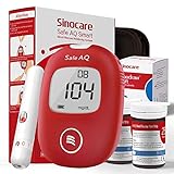 Blutzuckermessgerät Set - Safe AQ Smart - mit 50 Teststreifen für Diabetes mg/dL mit deutscher...