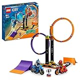 LEGO 60360 City Stuntz Kreisende Reifen-Challenge, 1 oder 2 Spieler Wettbewerbe mit selbstfahrendem...