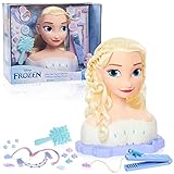 Just Play Disney Die Eiskönigin 2 Deluxe-Frisierkopf ELSA mit Zubehör, 17-teilig, Kinderspielzeug...