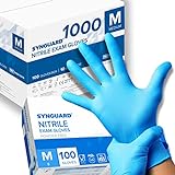 1000 Nitril-Handschuhe, puderfrei, latexfrei, hypoallergen, Lebensmittelhandschuhe, medizinische...