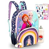 Disney Frozen Rucksack für Mädchen – Paket mit 40,6 cm großer Frozen-Schultasche,...