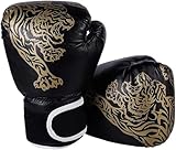 Kinder Boxhandschuhe Schwarz Jinwen Tiger Handschuhe Schlagend Sandsack Muay Thai Taekwondo...