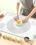 Huglux Backmatte, Backunterlage Lebensmittelqualität, Mat Teigmatte Groß Antihaft & Rutschfest,...