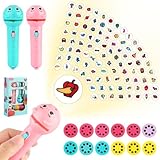 2 Stück Projektor Taschenlampe Kinder, Taschenlampe Kinder Projektor, Cartoon Diaprojektor...