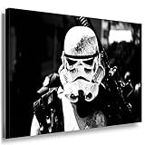 Star Wars Stormtrooper Leinwandbild LaraArt Bilder Schwarz-Weiss Wandbild 60 x 40 cm