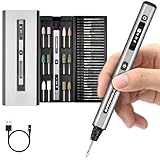 ARROWMAX Mini-Gravierstift, HollowCup-Motor, 42 Bits mit Aluminiumgehäuse, OLED, magnetische...